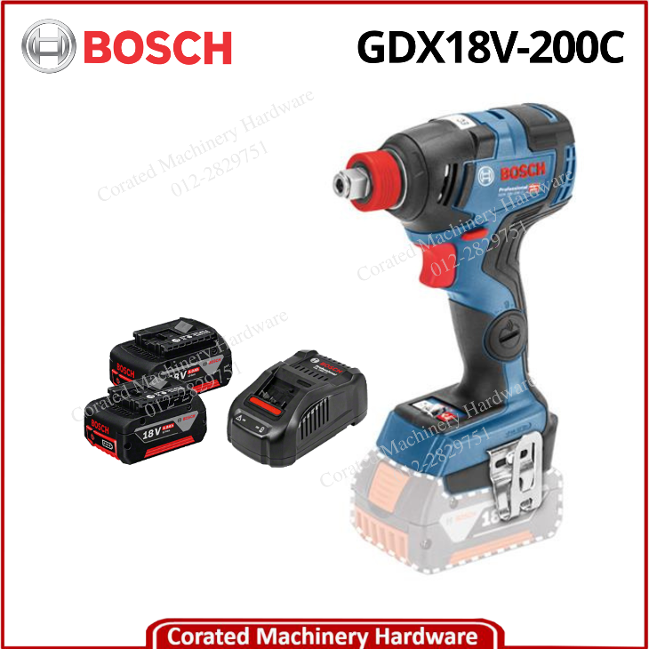 BOSCH GDX18V-200C CORDLESS IMPACT DRIVER/WRENCH | Corated Enterprise