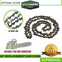 18" Replacement Saw Chain 91P062XGL For Greenworks 80V GD80CS50 Cordless Chain Saw