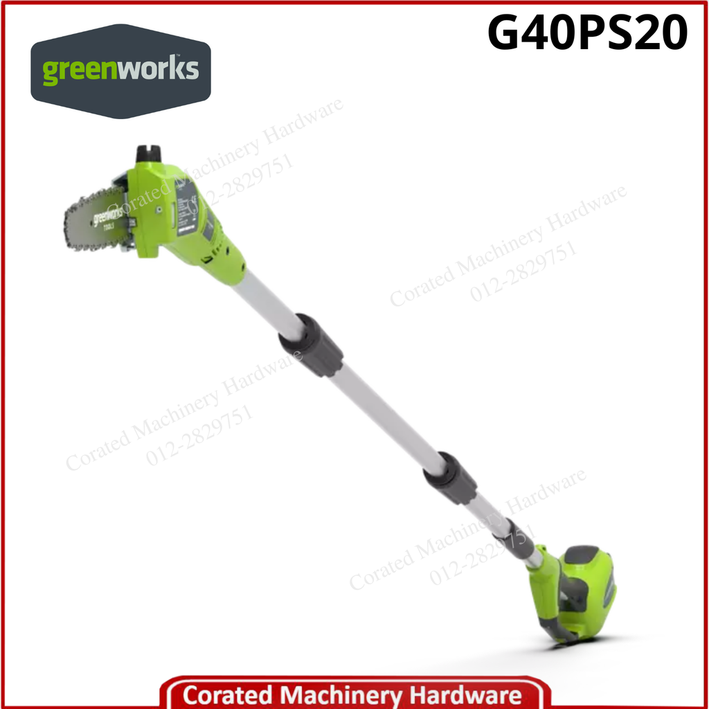 GREENWORKS G40PS20 POLE SAW