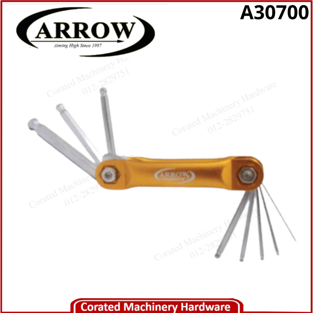 ARROW A30700 ALUMINIUM 8PCS HEX WRENCH SET