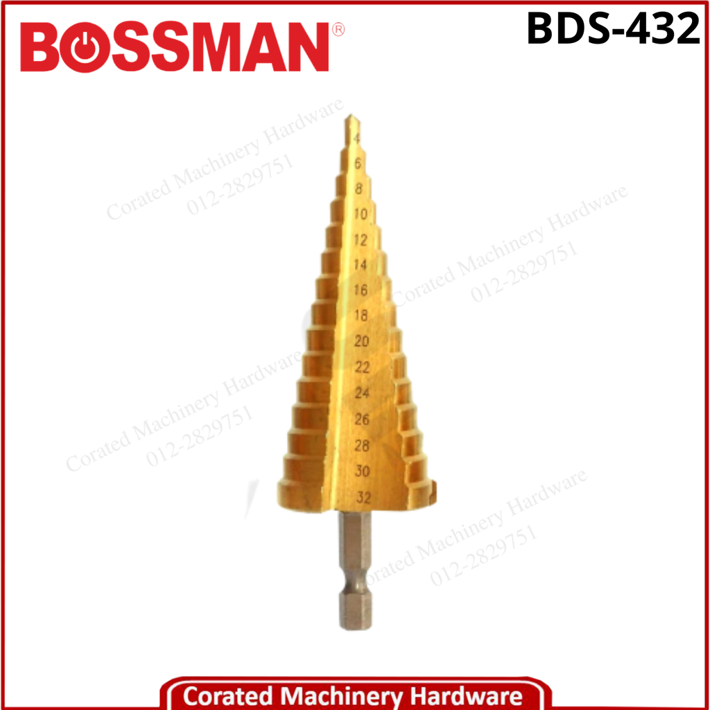 BOSSMAN BDS-432 4MM-32MM STEP DRILL