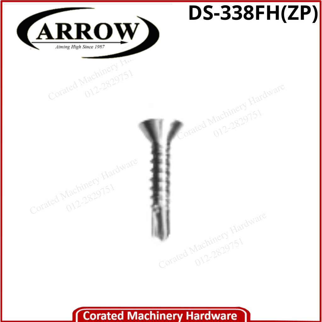 ARROW DS-338FH(ZP) #6 1-1/2&quot; SELF DRILLING SCREW