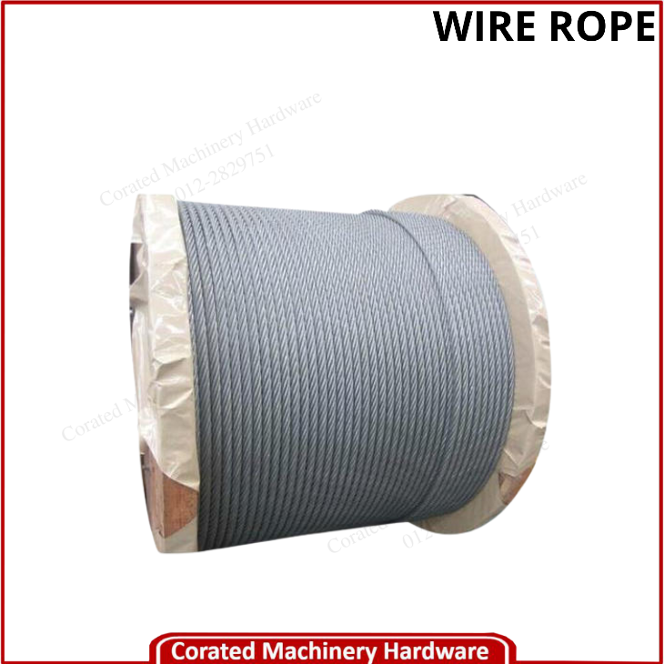 GAL 4MM STEEL WIRE ROPE FC (150MTR/ROLL)