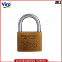 VIRO 303 50MM RECTANGULAR BRASS PADLOCK