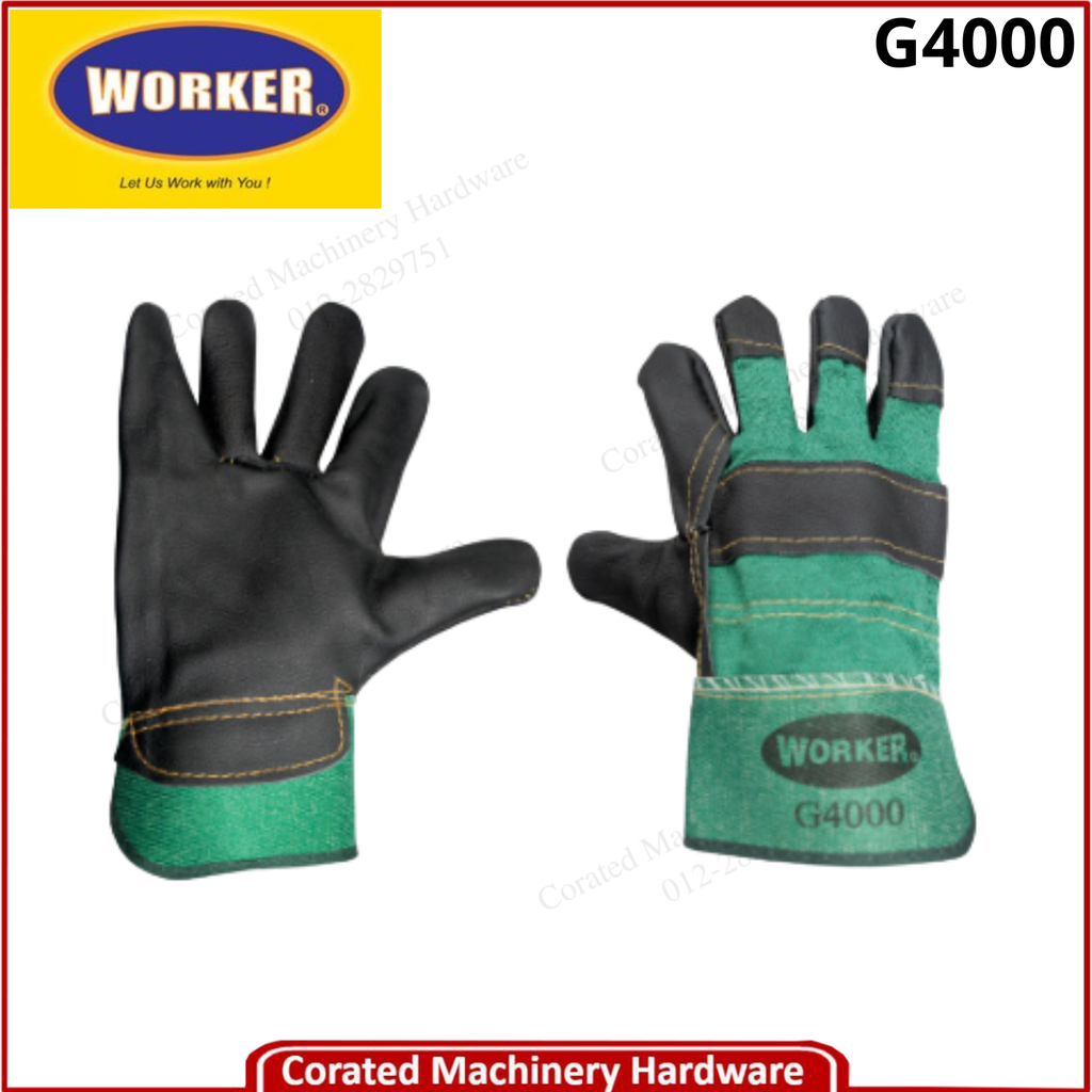 WORKER G4000 10-1/2&quot; X 4000# LEATHER  GLOVE