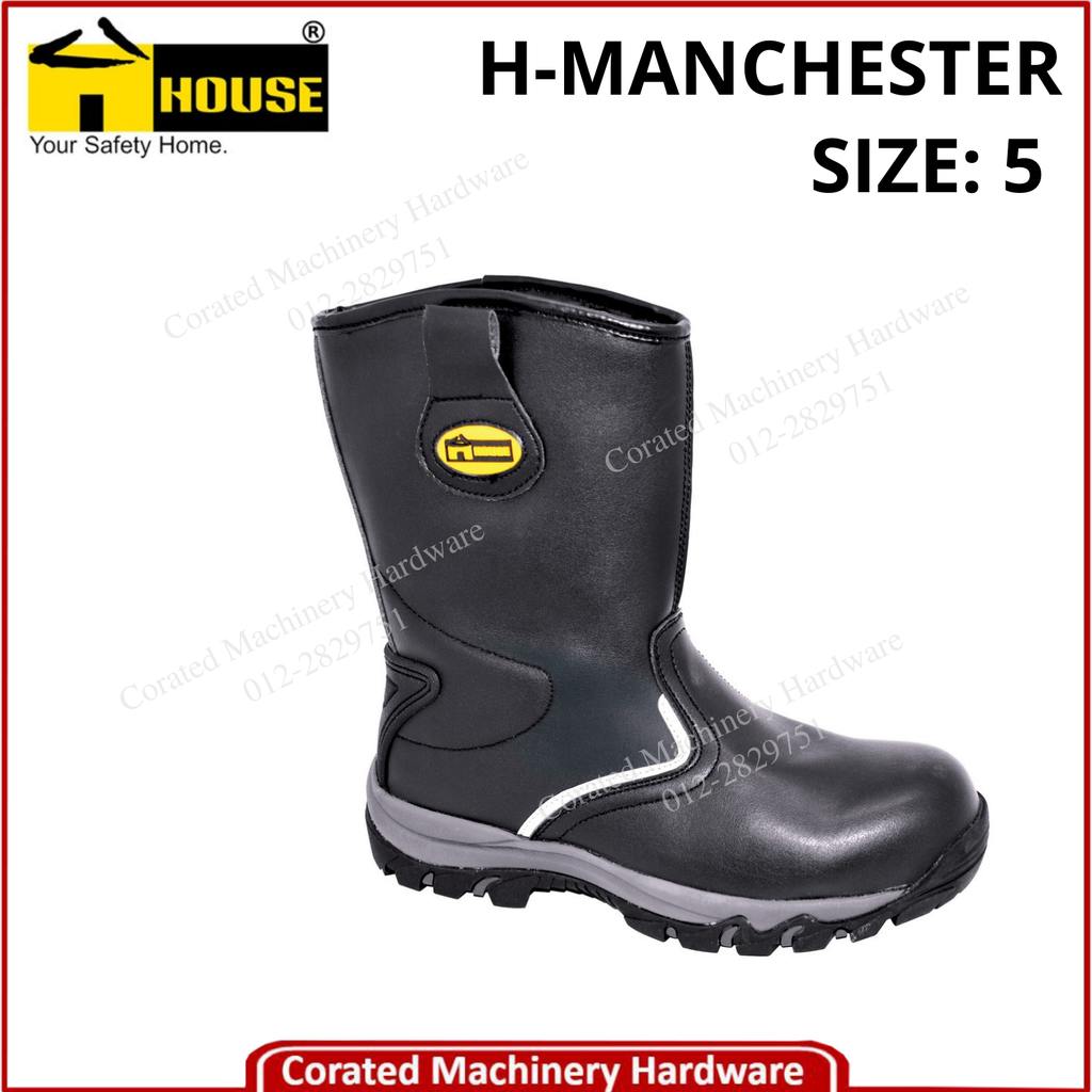 HOUSE HIGH-CUT SAFETY SHOES MANCHESTER(BLACK)