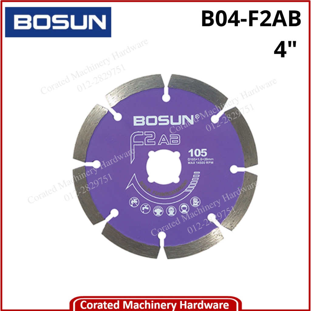 BOSUN 4&quot; DIAMOND WHEEL F2AB