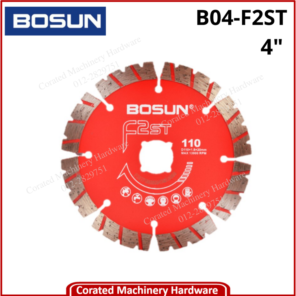 BOSUN 4&quot; DIAMOND WHEEL F2ST