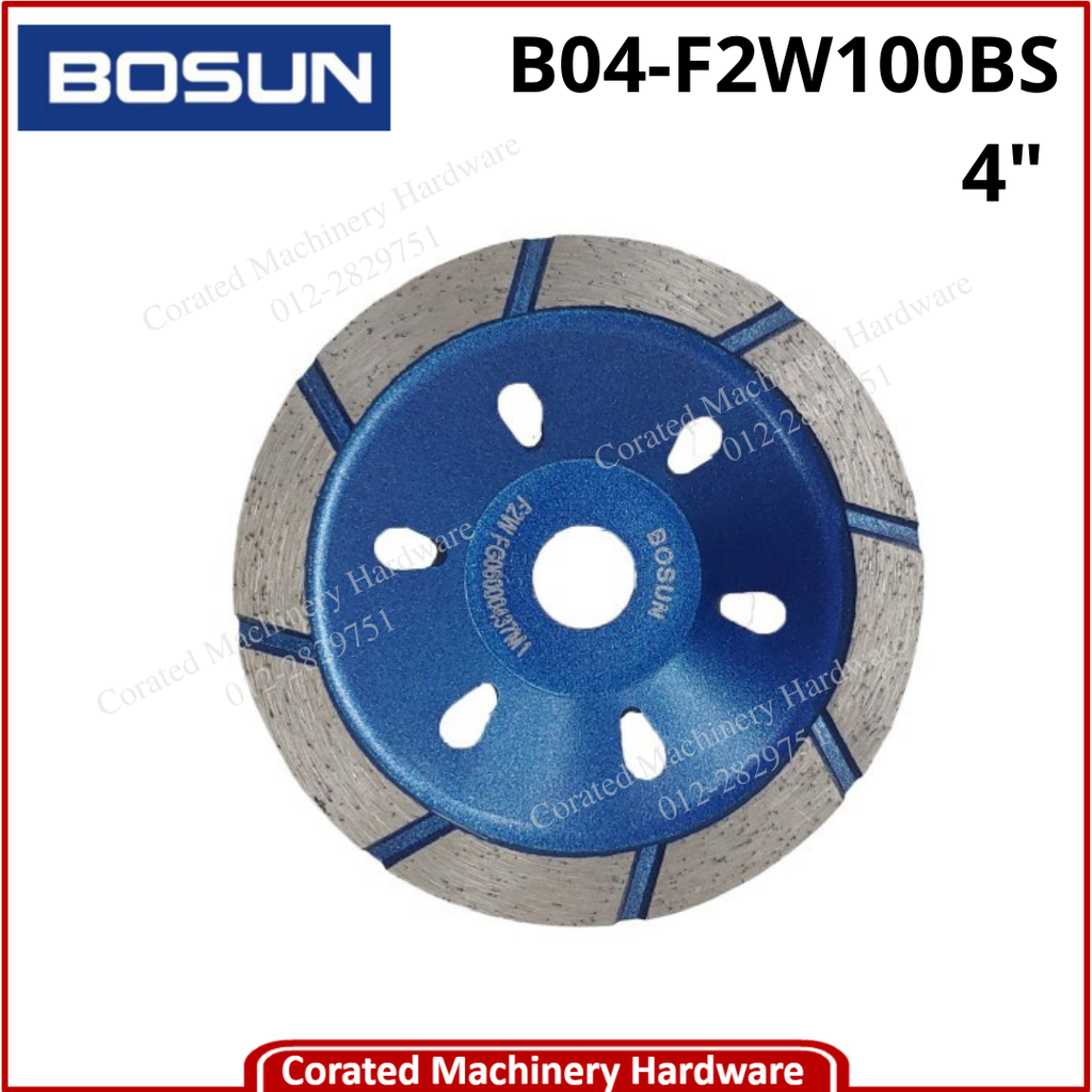 BOSUN 4&quot; DIAMOND CUP WHEEL F2W100BS