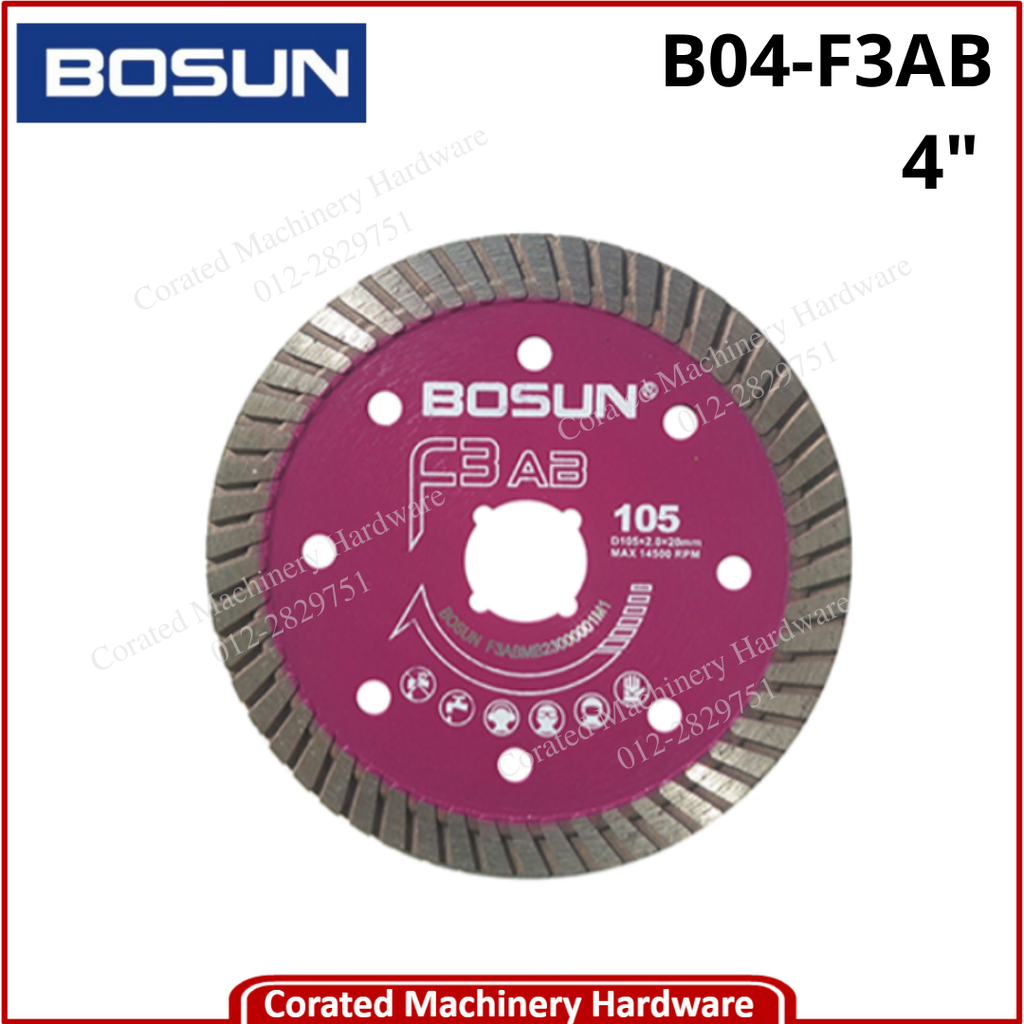 BOSUN 4&quot; DIAMOND WHEEL F3AB