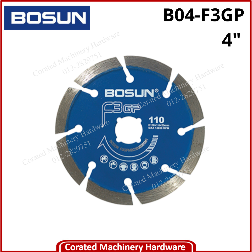 BOSUN 4&quot; DIAMOND WHEEL F3GP