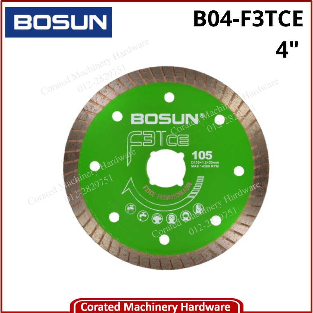 BOSUN 4&quot; DIAMOND WHEEL F3TCE