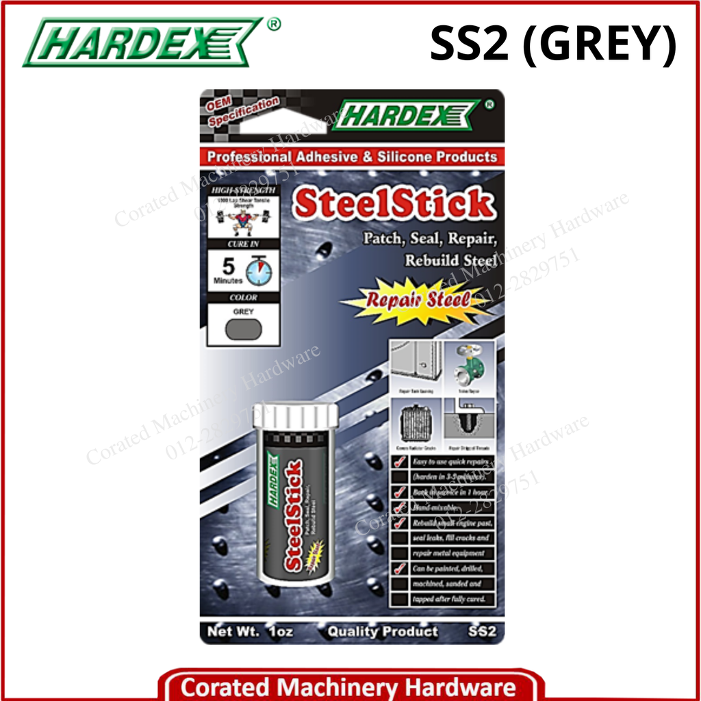 HARDEX SS2 STEELSTICK GREY REINFORCED EPOXY