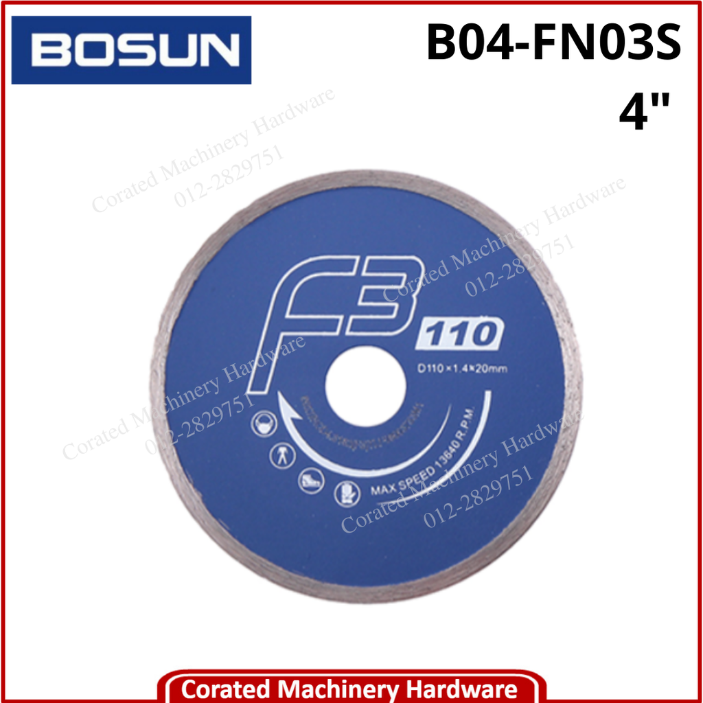 BOSUN 4&quot; DIAMOND WHEEL FN03S