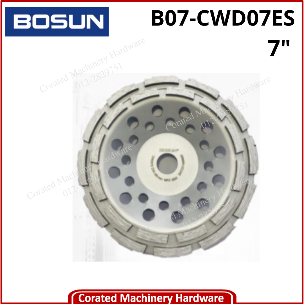 BOSUN 7&quot; DIAMOND CUP WHEEL CWD07ES