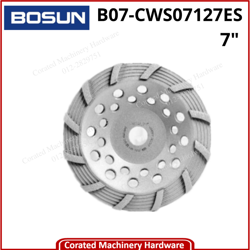 BOSUN 7&quot; DIAMOND CUP WHEEL CWS07127ES