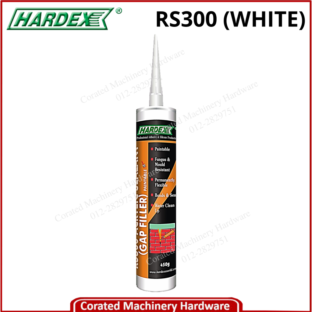 HARDEX RS300 ACRYLIC WHITE SEALANT 450 GRAM
