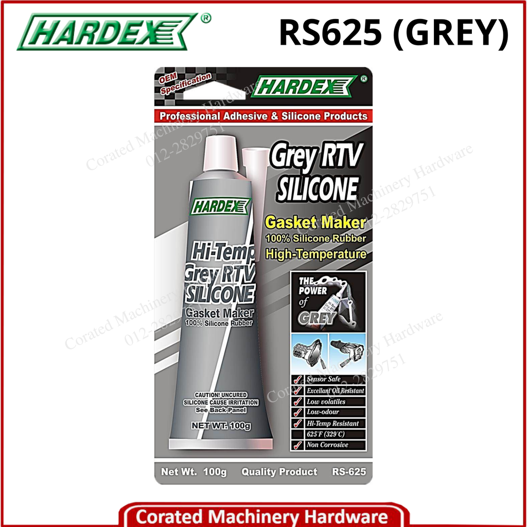HARDEX RS625 GREY RTV SILICONE GASKET MAKER 