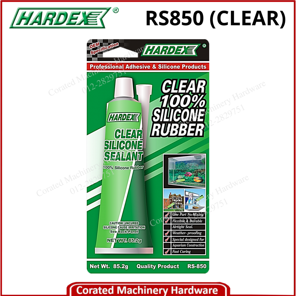 HARDEX RS850 CLEAR 100% SILICONE RUBBER 