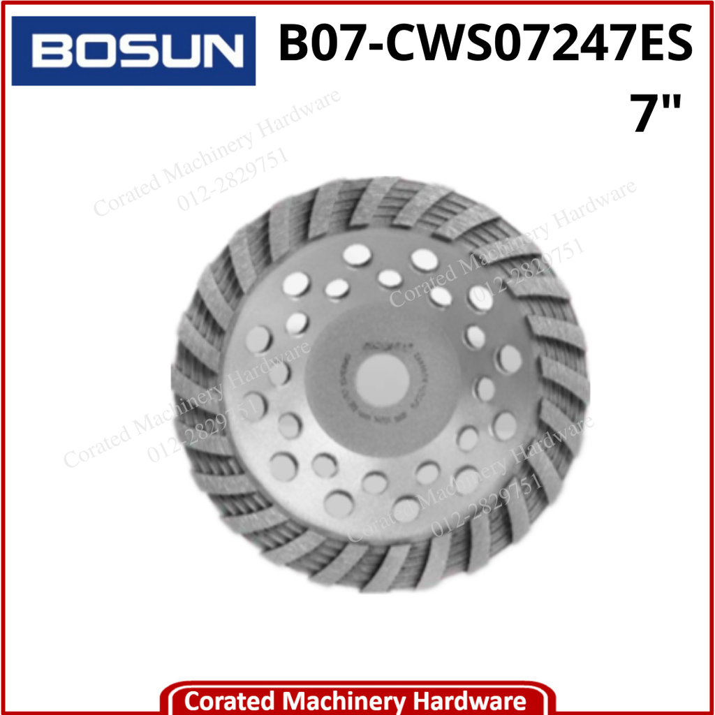 BOSUN 7&quot; DIAMOND CUP WHEEL CWS07247ES