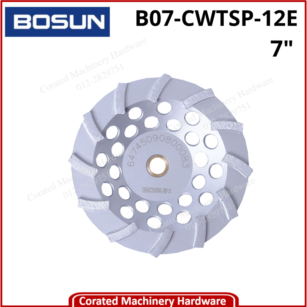 BOSUN 7&quot; TURBO CUP WHEEL -CWS07127E ECO 12 SEGMENT