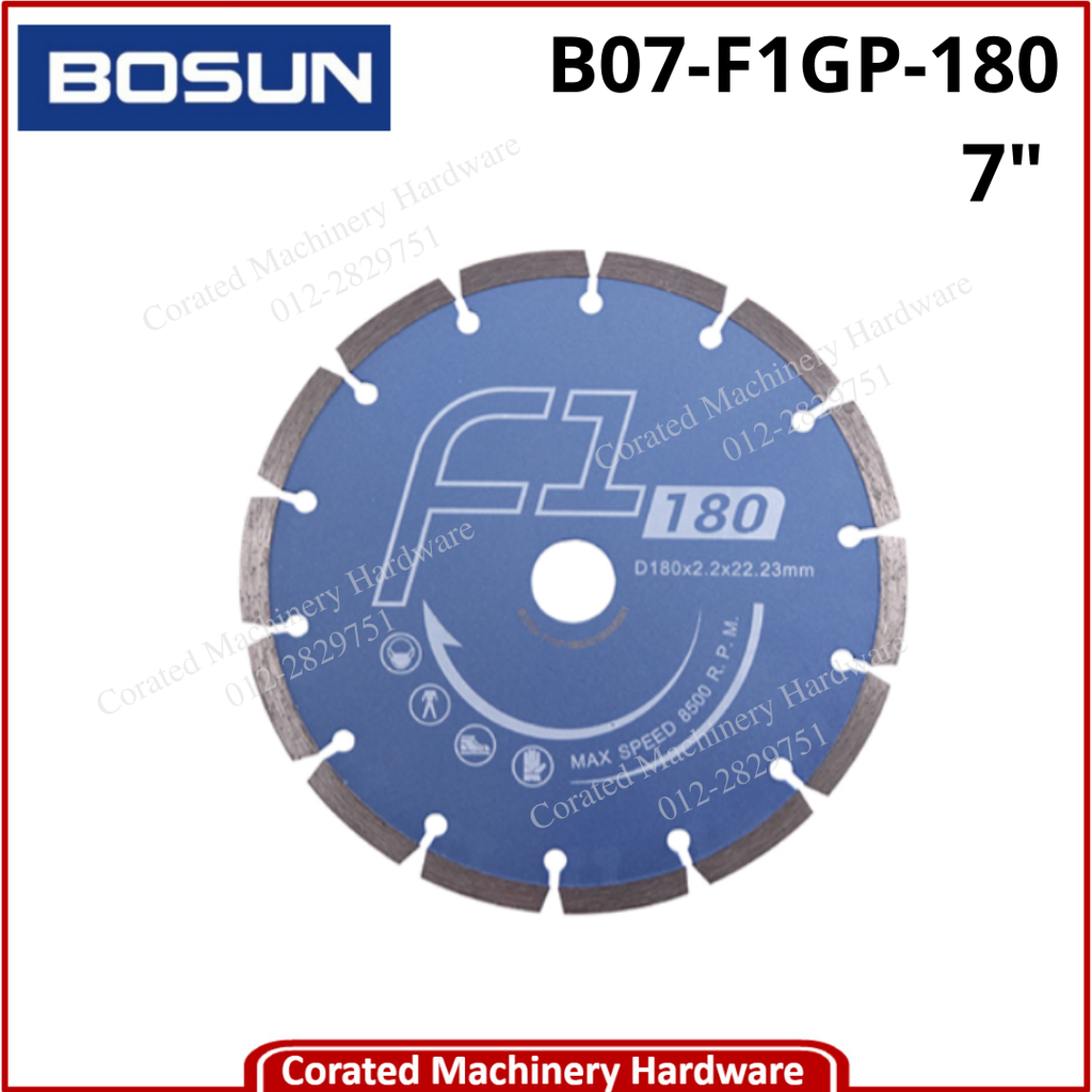 BOSUN 7&quot; DIAMOND WHEEL F1GP-180