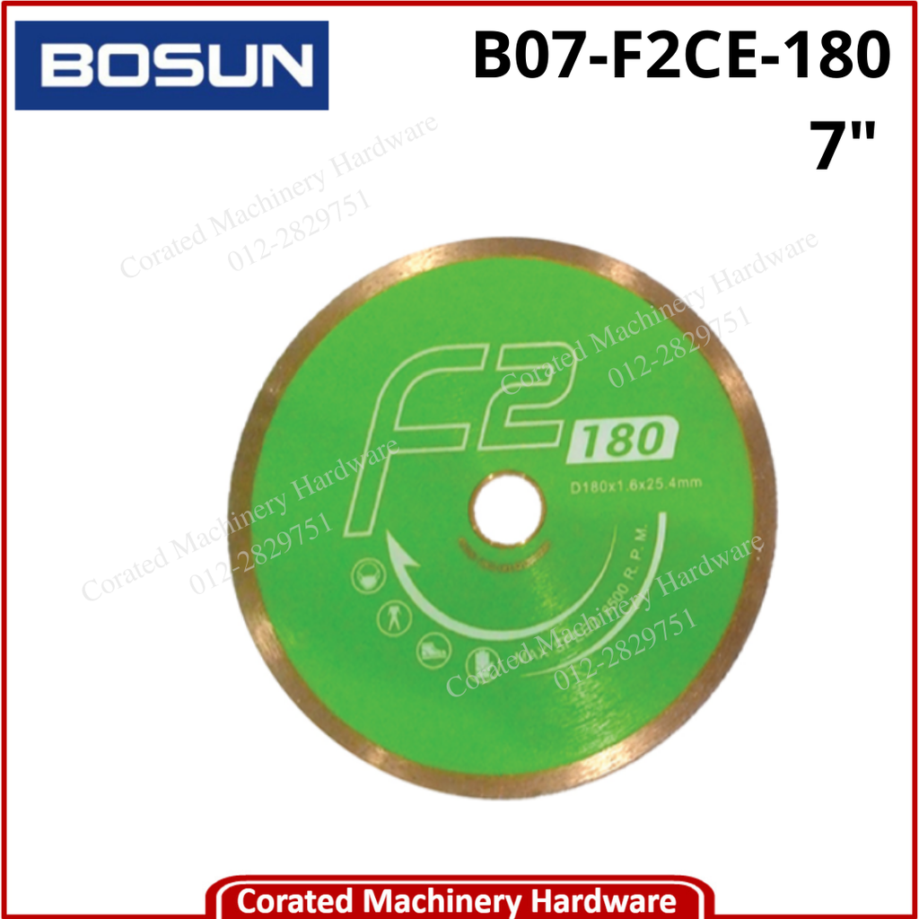 BOSUN 7&quot; DIAMOND WHEEL F2CE-180