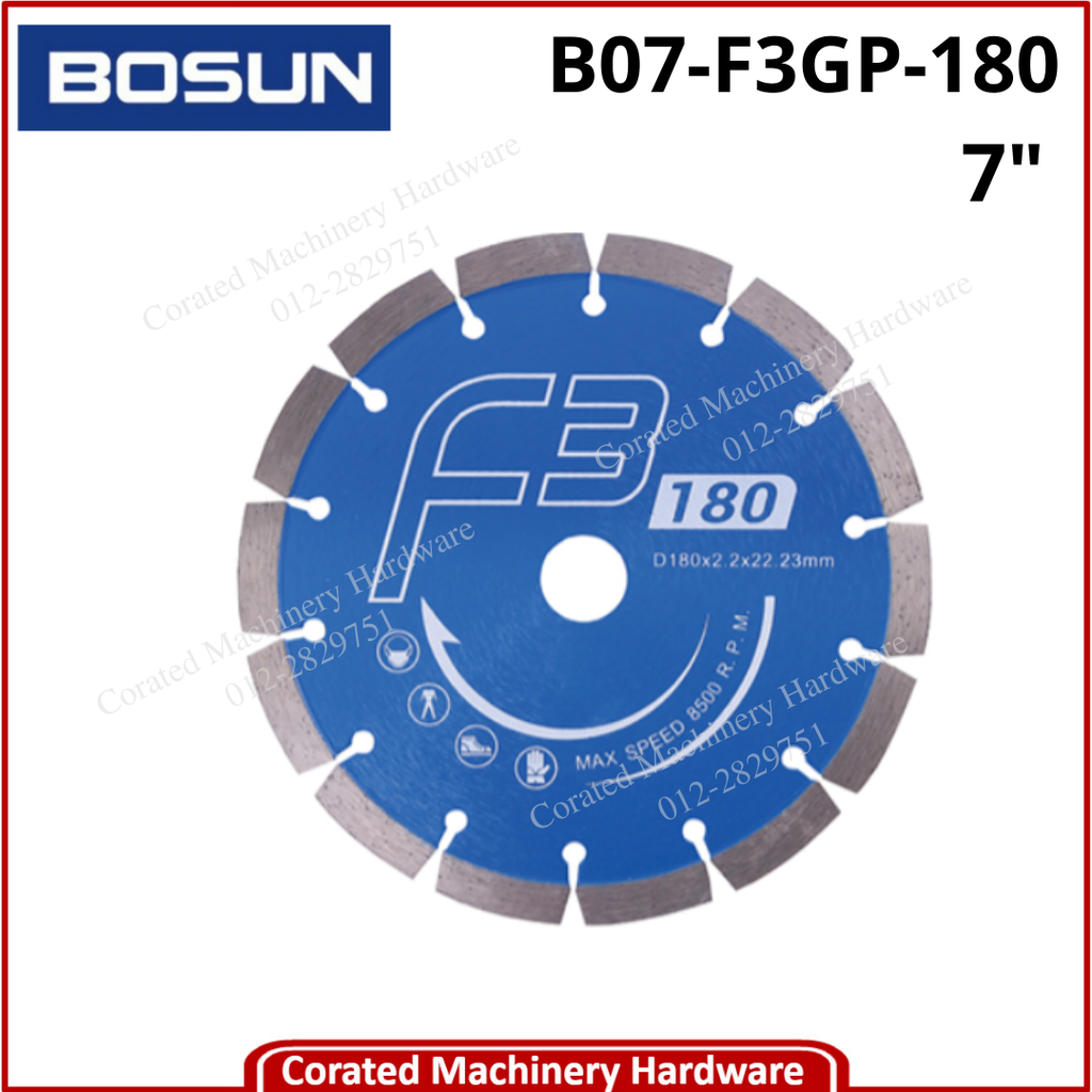 BOSUN 7&quot; DIAMOND WHEEL F3GP-180