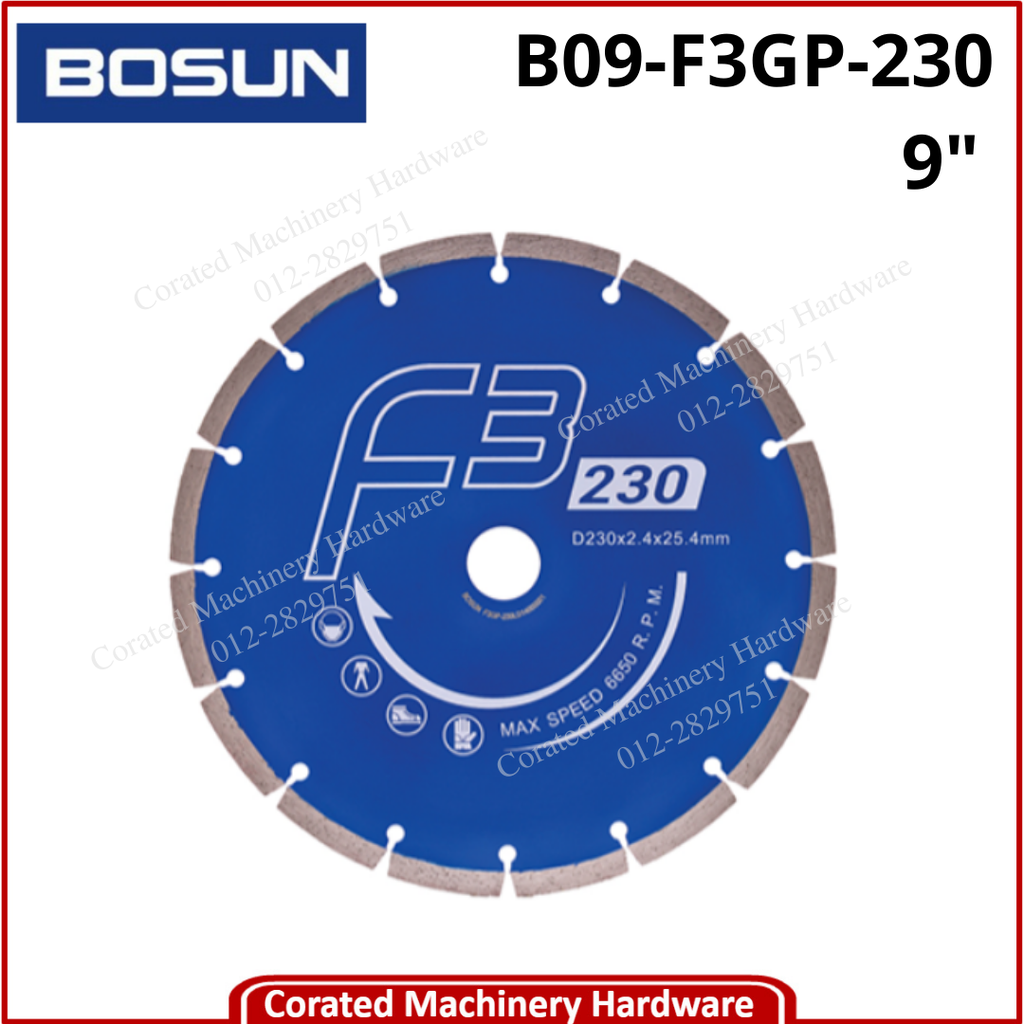 BOSUN 9&quot; DIAMOND WHEEL F3GP-230