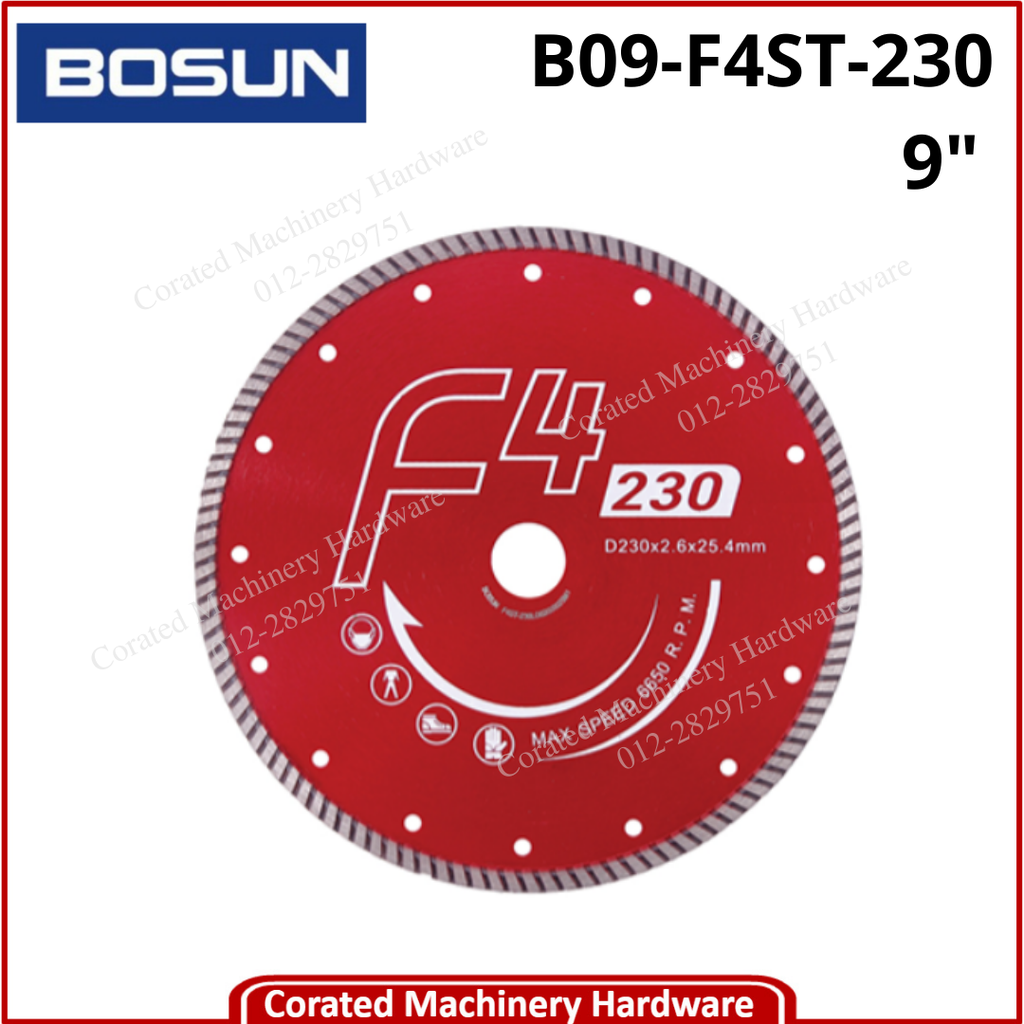 BOSUN 9&quot; DIAMOND WHEEL F4ST-230