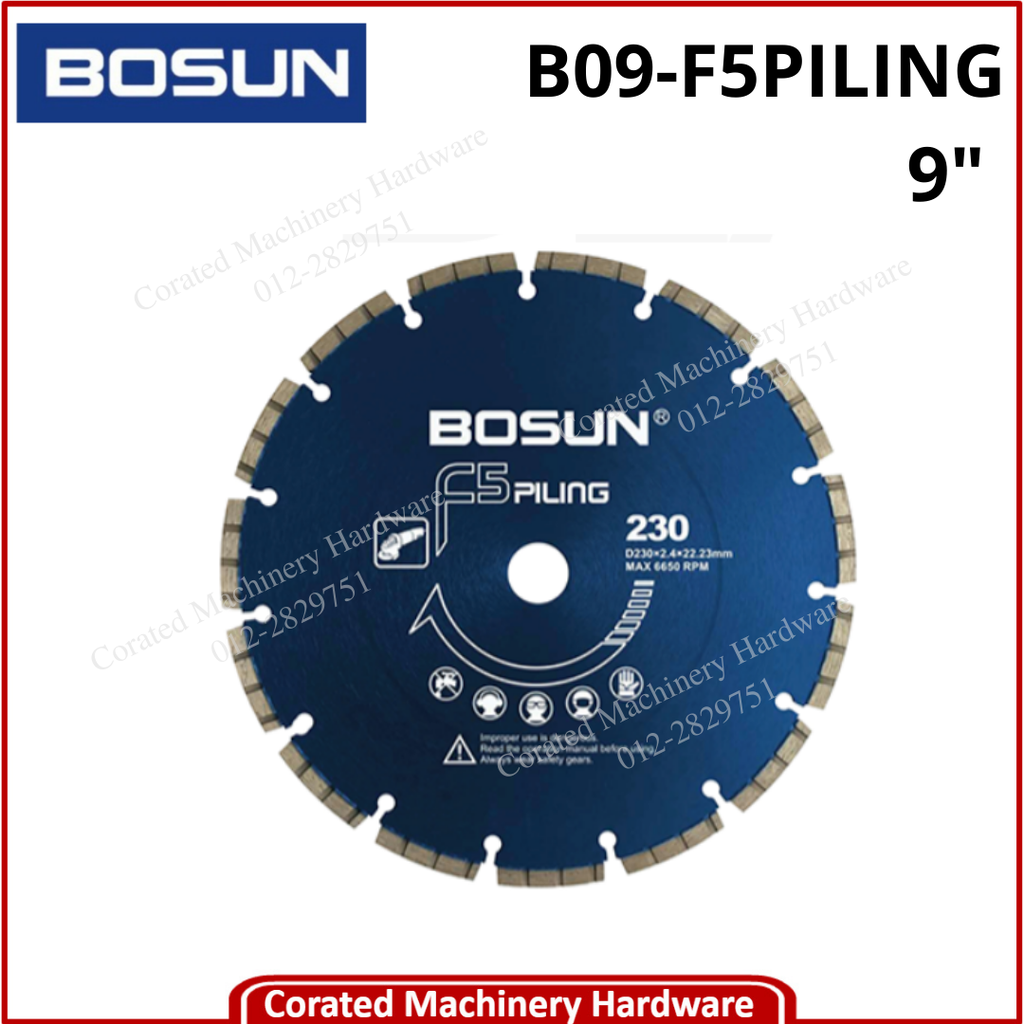 BOSUN 9&quot; DIAMOND WHEEL F5 PILING-230