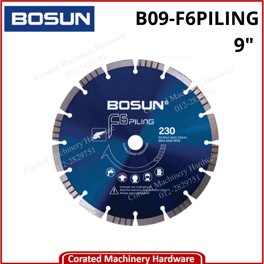 BOSUN 9&quot; DIAMOND WHEEL F6 PILING-230