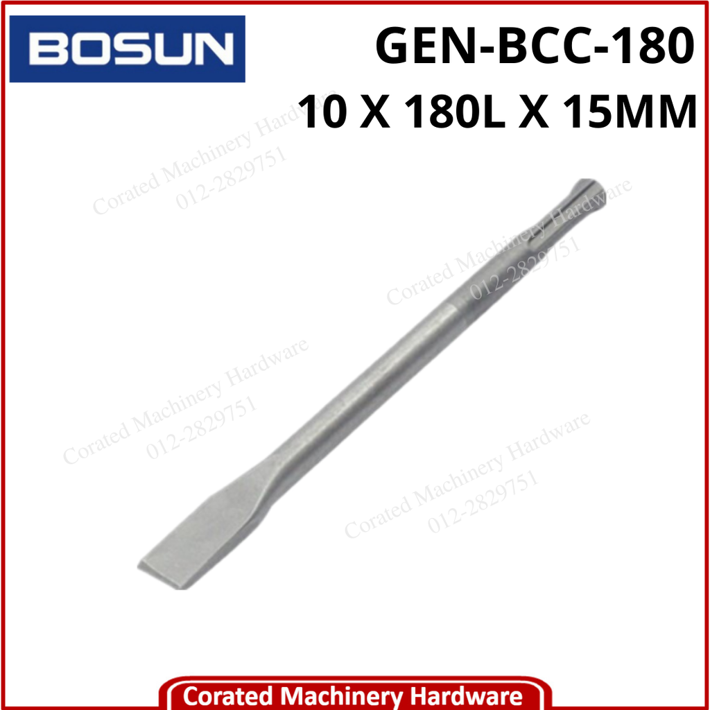 BOSUN SDS PLUS PENCIL FLAT CHISEL 10 X 180L X 15MM