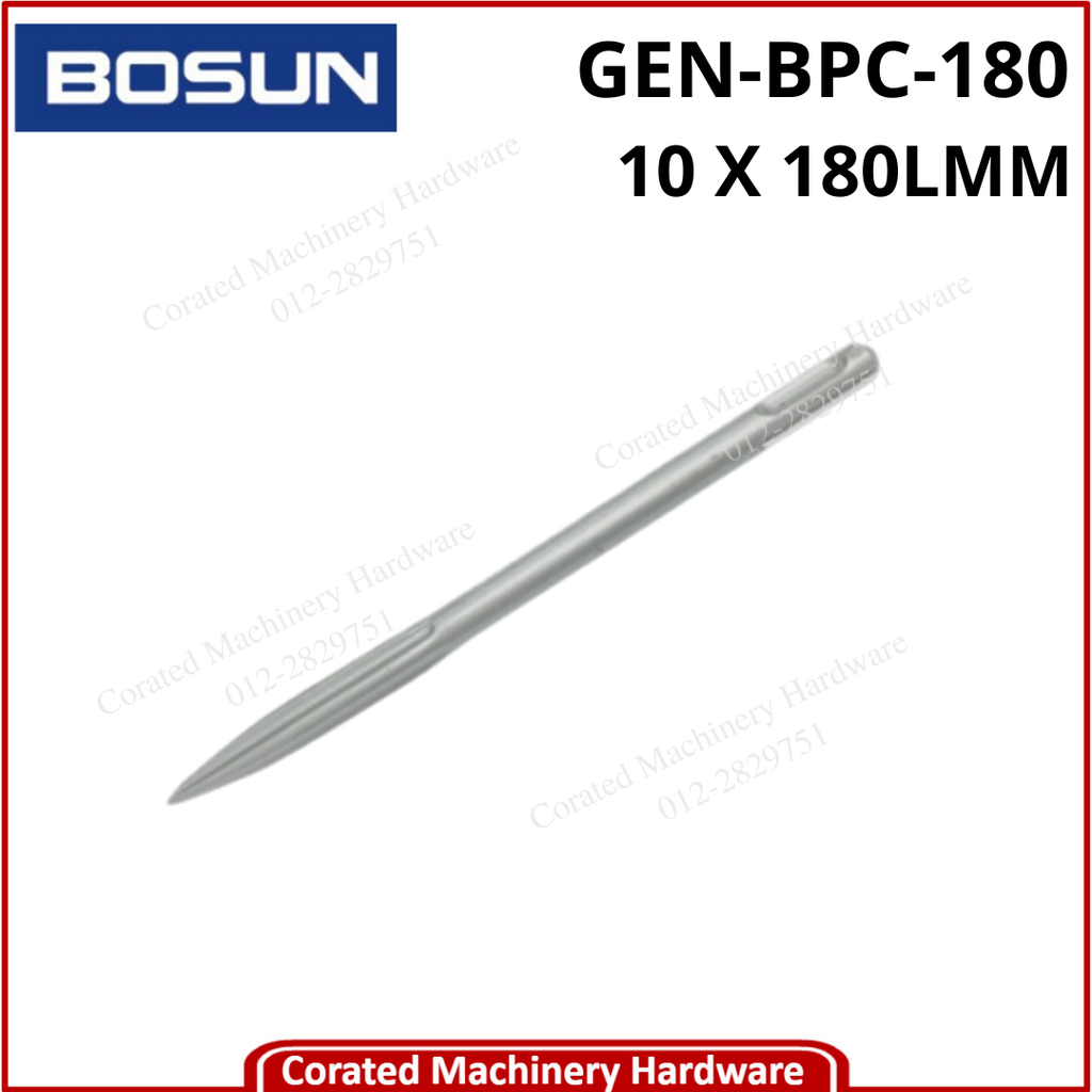 BOSUN SDS PLUS PENCIL BULL POINT CHISEL 10 X 180MM