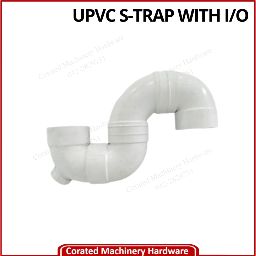 UPVC 4&quot; (110MM) S-TRAP WITH I/O