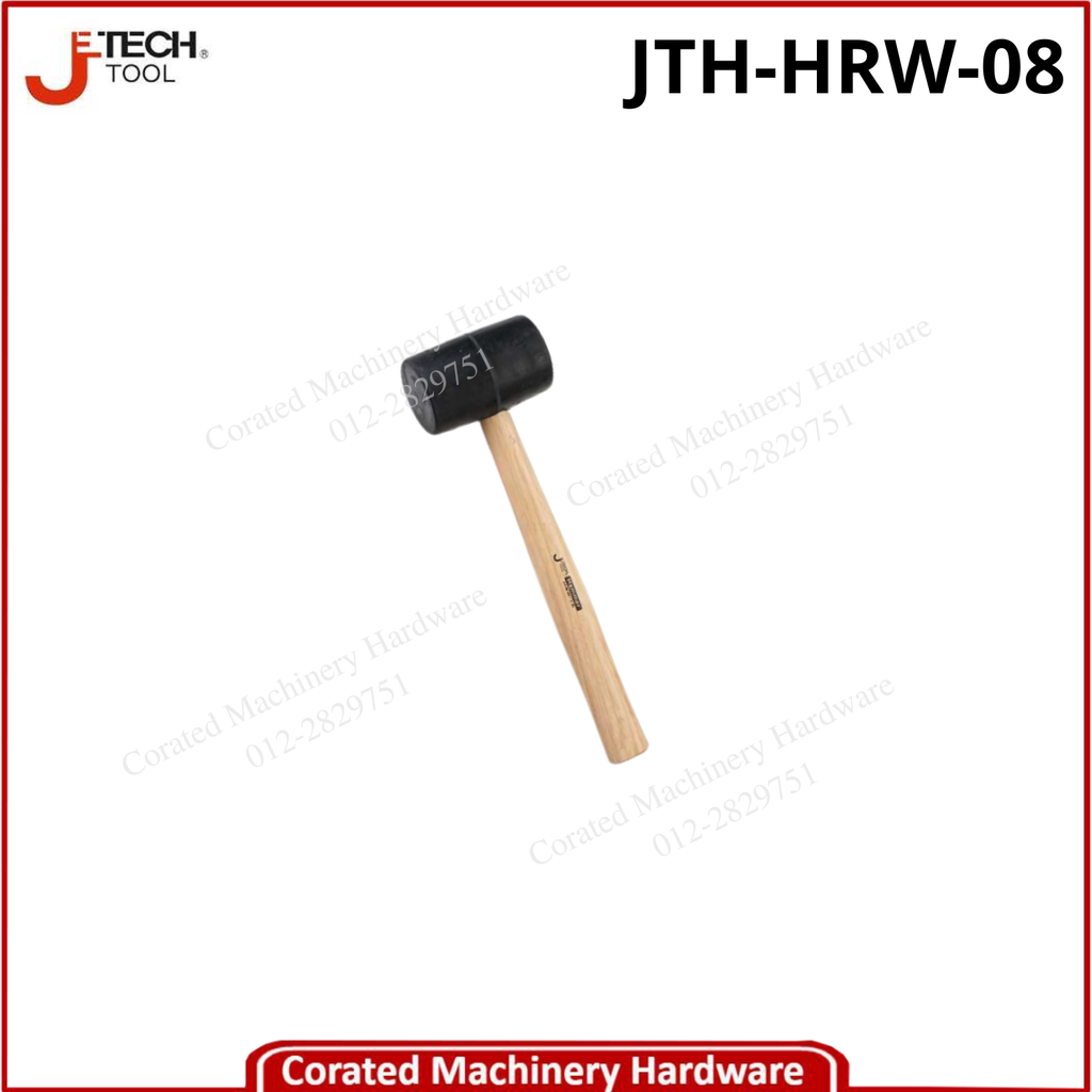 JETECH RUBBER HAMMER / MALLET (WOODEN HANDLE)