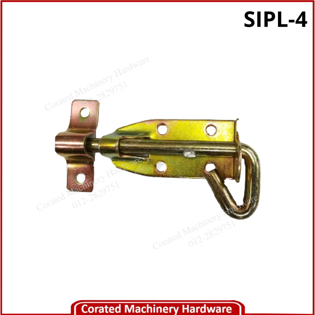 4&quot; ZINC YELLOW SINGLE IRON PADBOLT LATCH