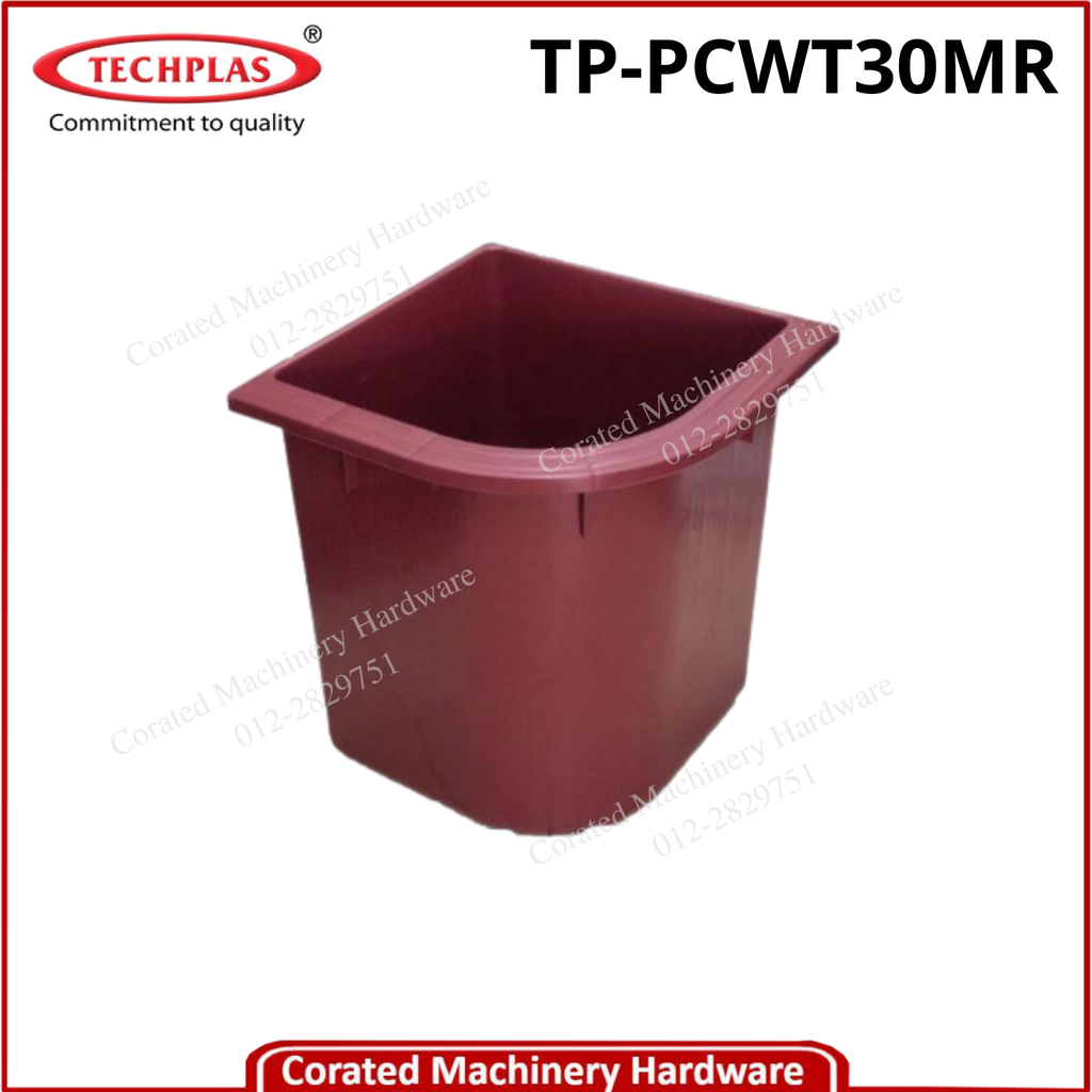 TECHPLAS PLASTIC CORNER WATER TUBS (MAROON)