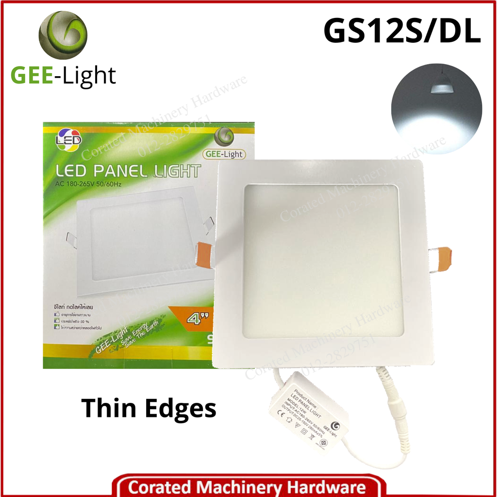 GEE-LIGHT 4&quot; 12 WATT SQUARE LED SLIM PANEL LIGHT