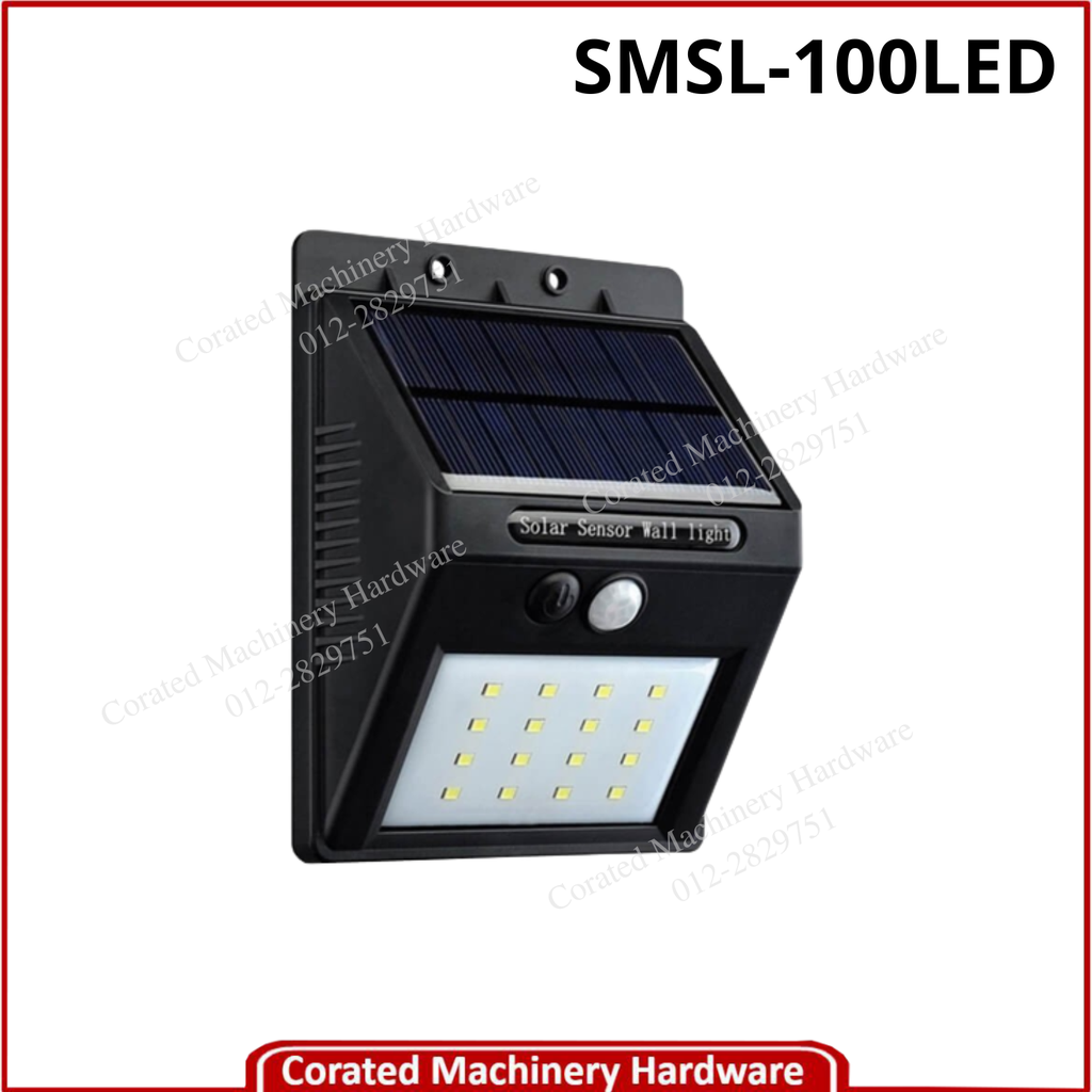 SOLAR POWERED 100 LED WALL LIGHT