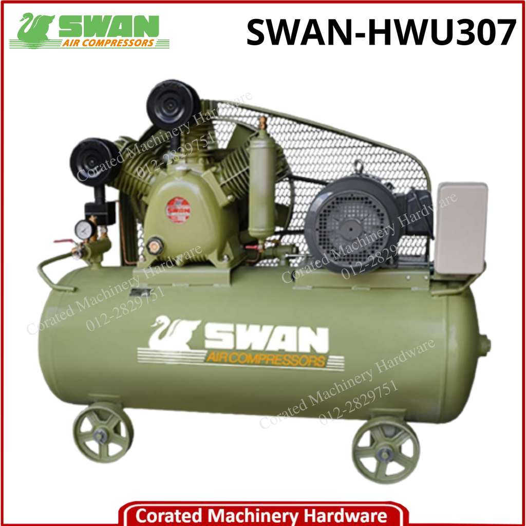 SWAN HWU HIGH PRESSURE AIR COMPRESSOR C/W MOTOR