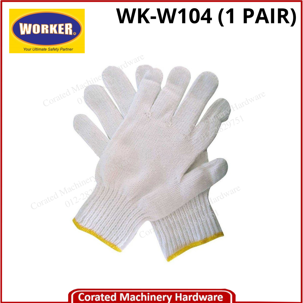 WORKER W104# X 400GM KNITTED COTTON GLOVE