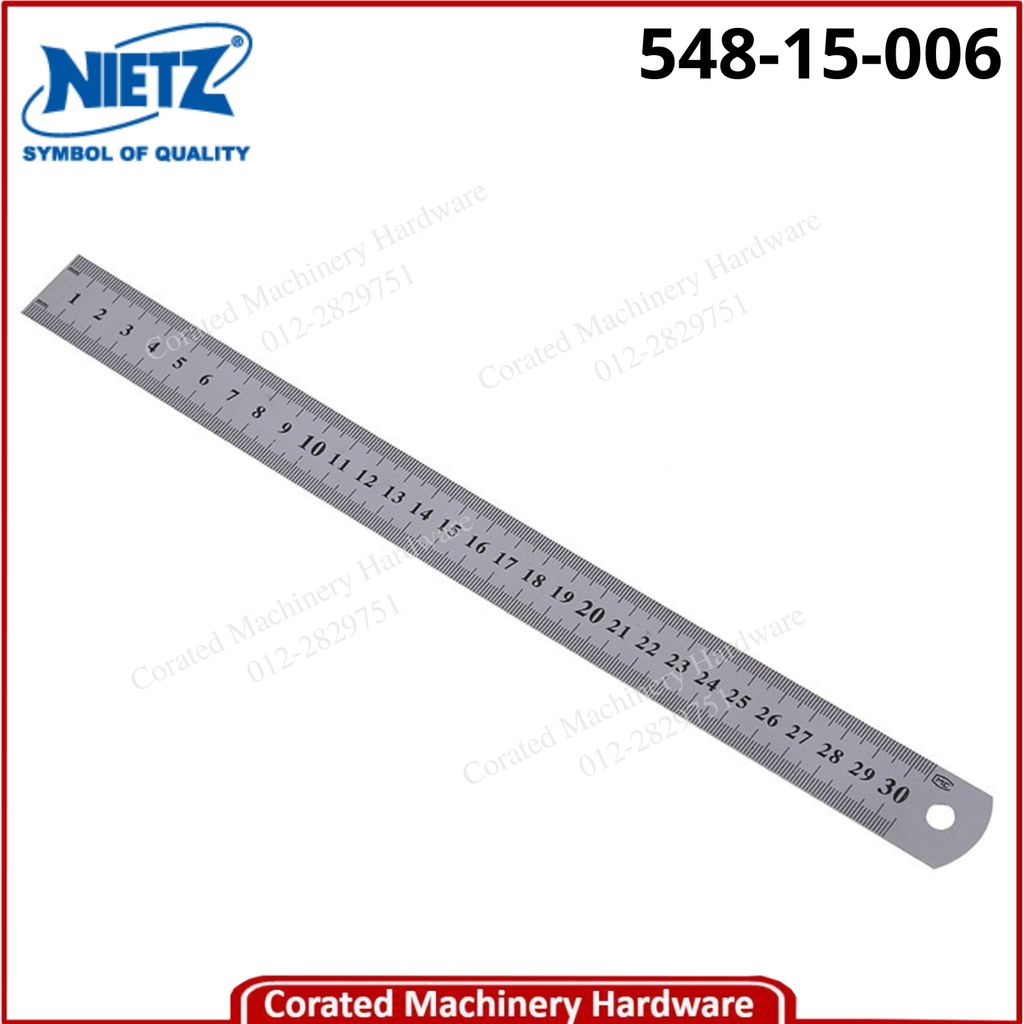 NIETZ STAINLESS STEEL RULER