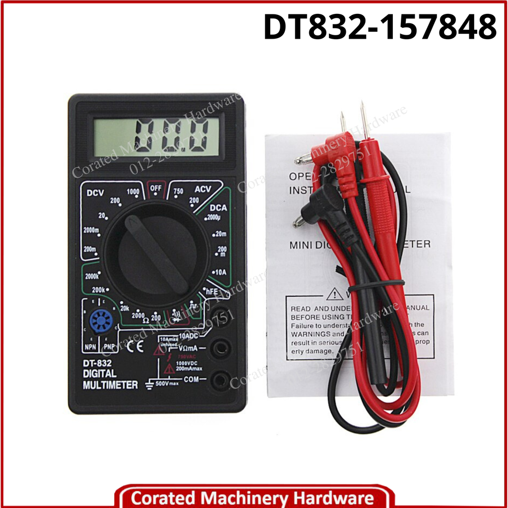 DT832 DIGITAL MULTI METER WITH BATTERY