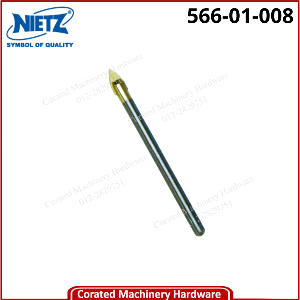 NIETZ CARBIDE TIP ARROW GLASS DRILL BIT