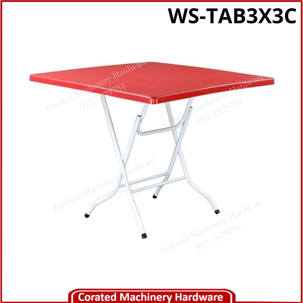 3X3 SQUARE TABLE RED