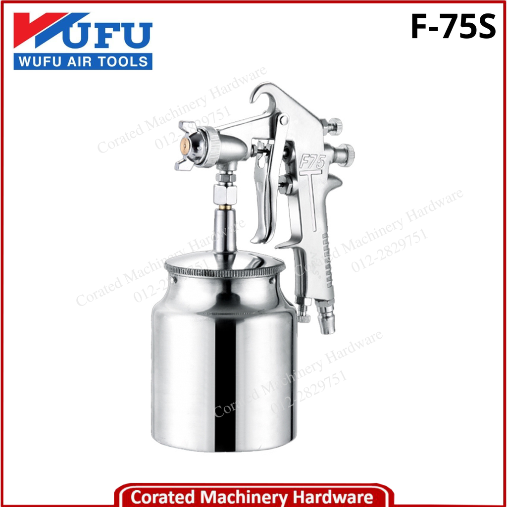 WUFU F-75S SPRAY GUN C/W 0.85L CUP (SUCTION)