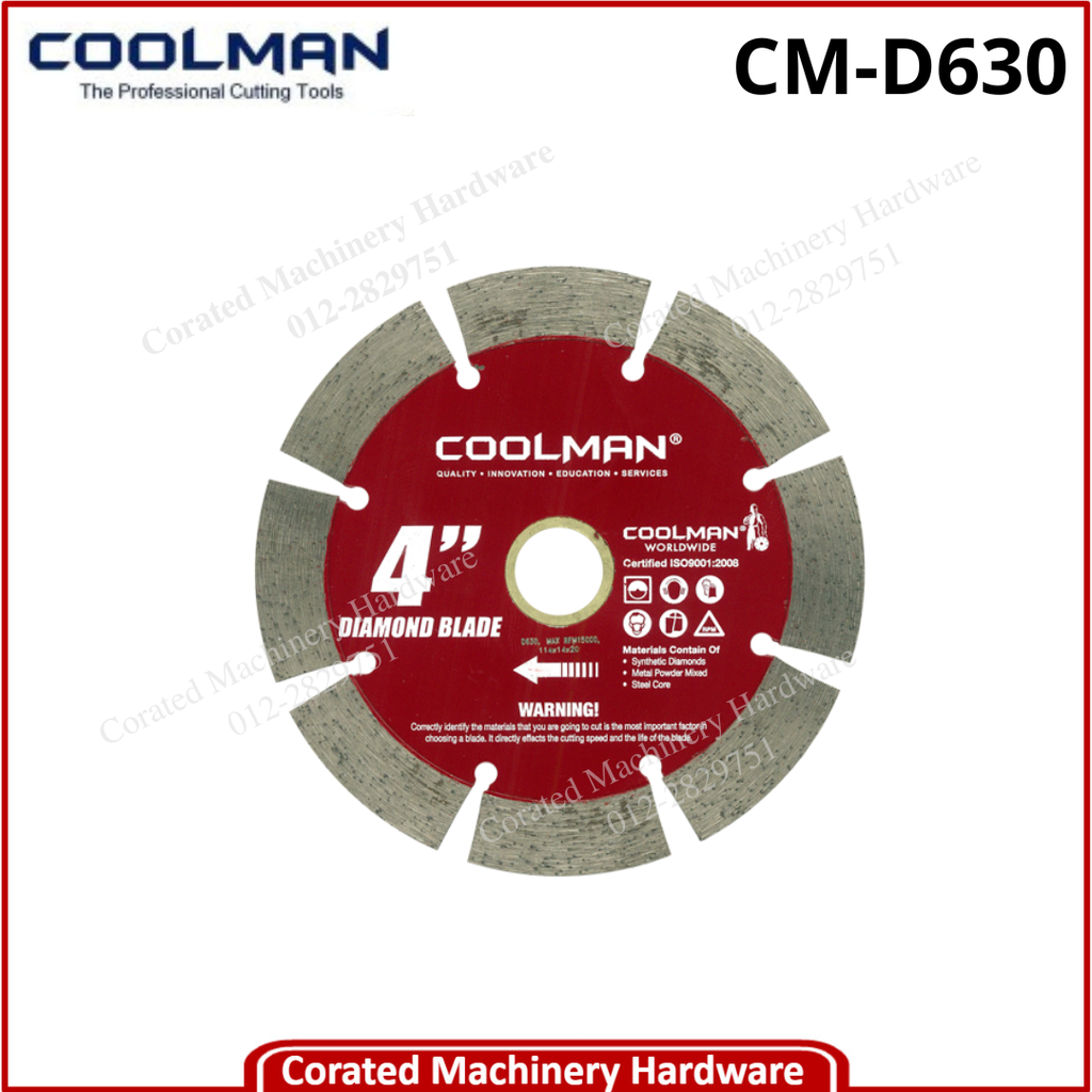 COOLMAN-D630 4&quot; WALL CUTTING DISC