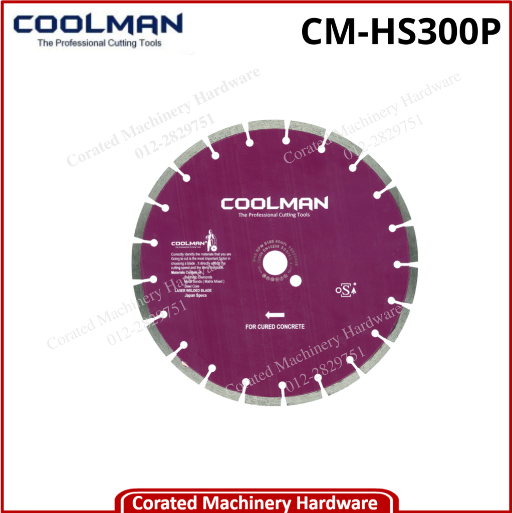 COOLMAN-HS300P 12&quot; LASER WELDED BLADE