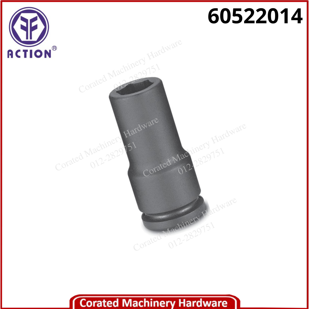 ACTION 1/2&quot; SQ. DR. METRIC DEEP IMPACT SOCKET 6-P